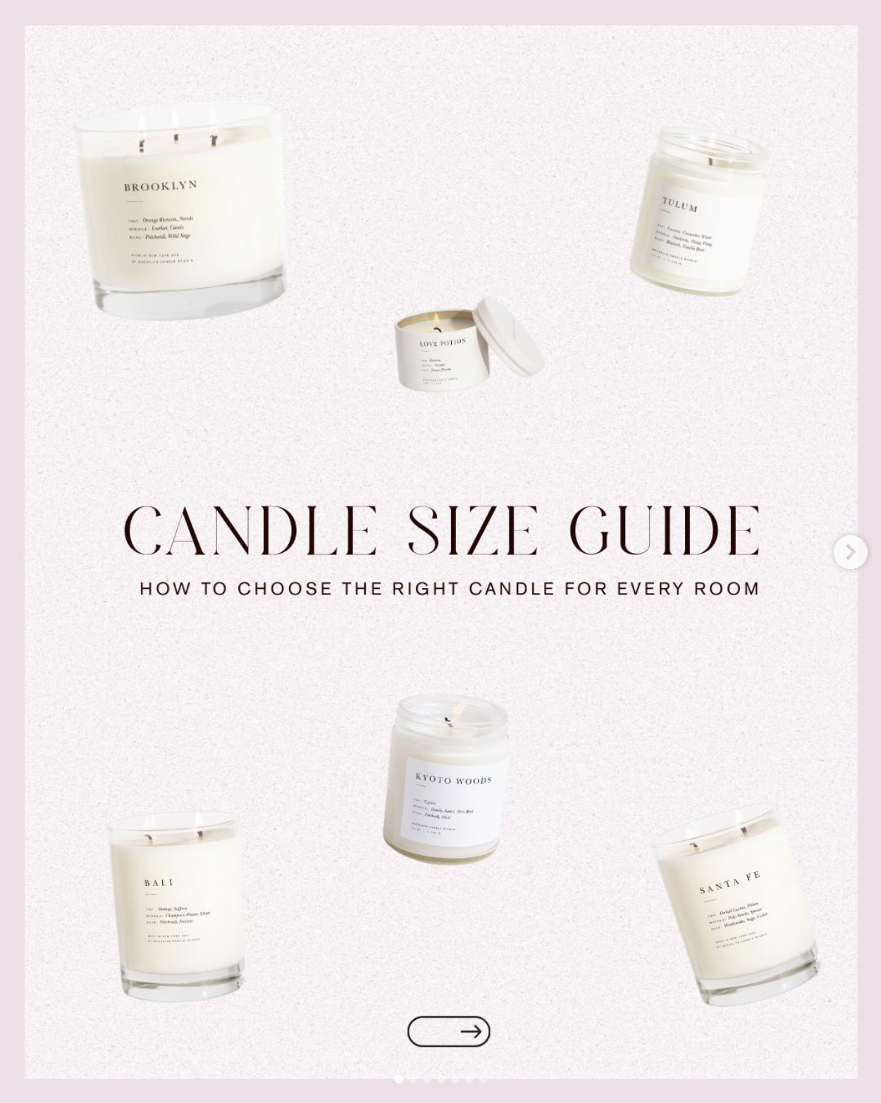 Candle Size Guide Carousel, 34K Views & 10.5% Engagement