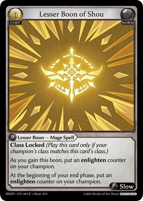 Lesser Boon of Shou NM