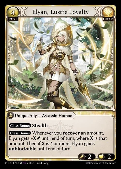 Elyan, Lustre Loyalty NM