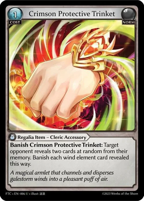 Crimson Protective Trinket NM