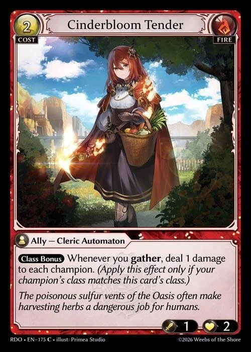 Cinderbloom Tender NM