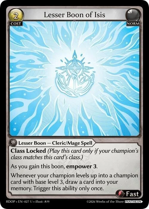 Lesser Boon of Isis NM