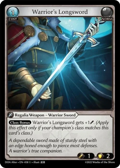 Warrior's Longsword NM