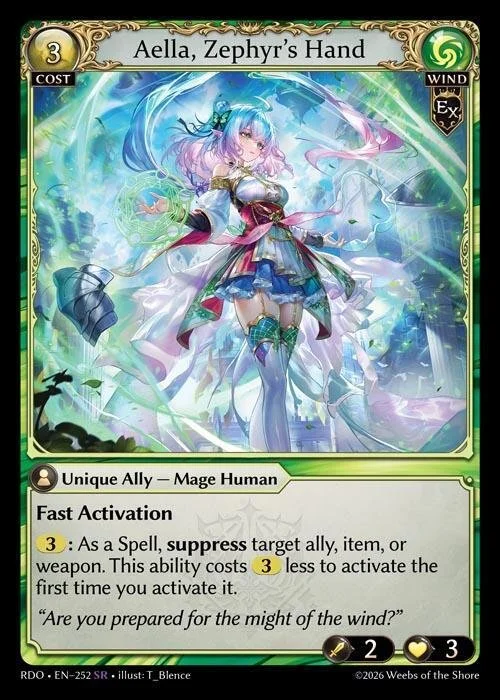 Aella, Zephyr's Hand NM