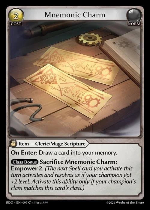 Mnemonic Charm NM
