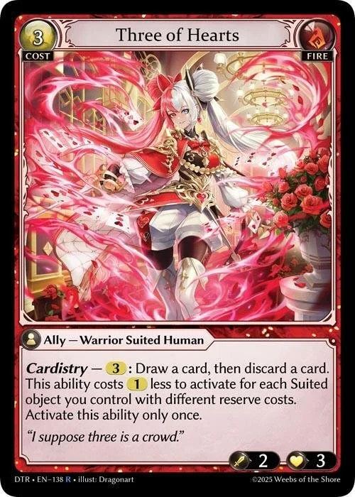 Three of Hearts NM