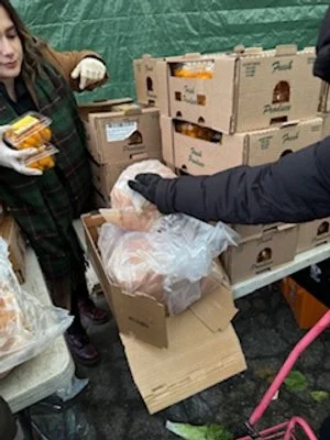 Donations at the Food bank