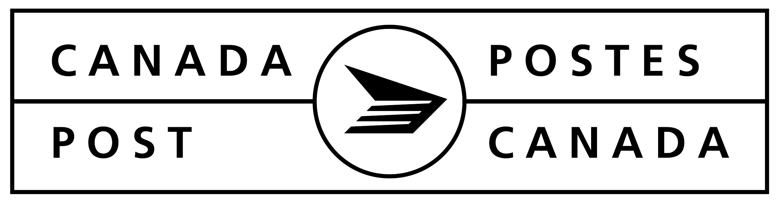 Canada Post logo with text 'CANADA POST' and 'POSTES CANADA'