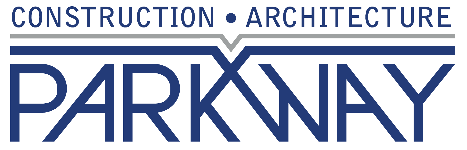 Parkway Construction and Architecture logo with the words 'Construction' and 'Architecture' above the name 'Parkway' separated by a horizontal line.