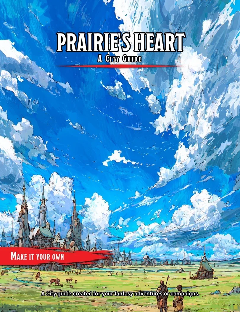Prairies Heart a City Guide for Dungeons and Dragons 5e Adventurers Series (35 Page Supplement)