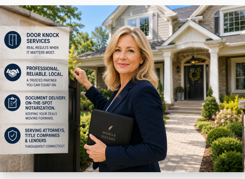 Door Knock Services by a Mobile Notary: A Reliable Solution for Attorneys &amp; Real Estate Professionals