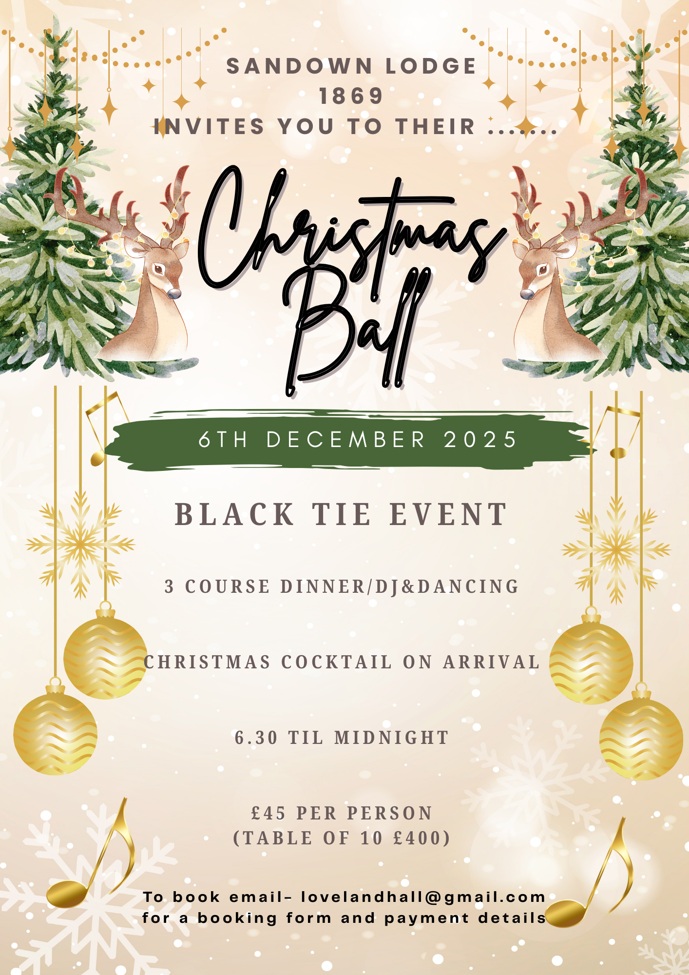 Sandown Lodge Christmas Ball