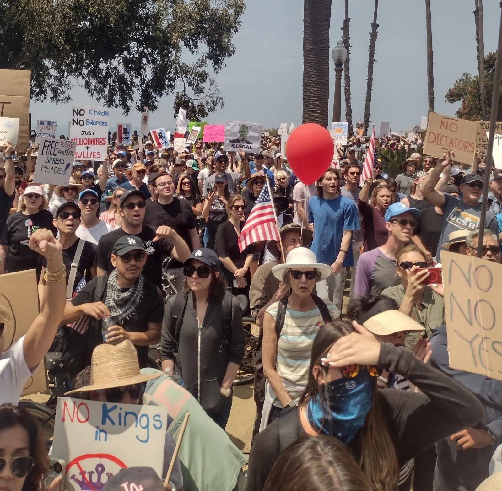 Canyon Residents Join Santa Monica ‘No Kings’ Protest