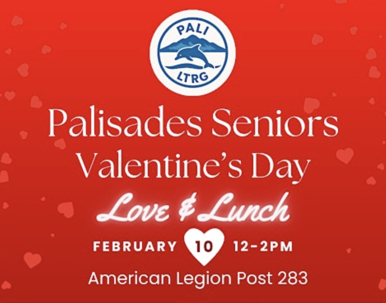 Valentine’s Senior Luncheon at Amer. Legion on Feb. 10