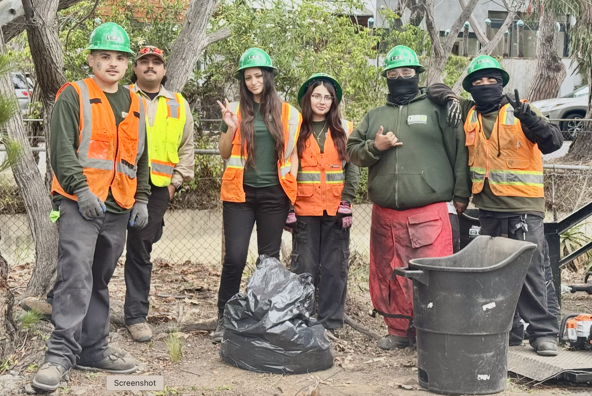 LACC Clears Dry Brush Along Creek