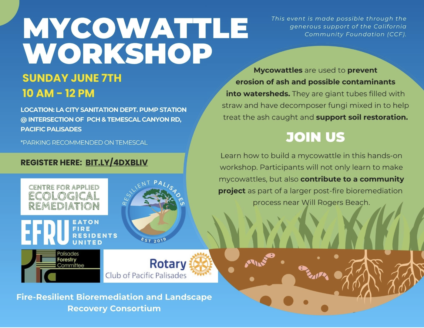 Resilient Palisades to Hold Mycowattle Workshop on June 7