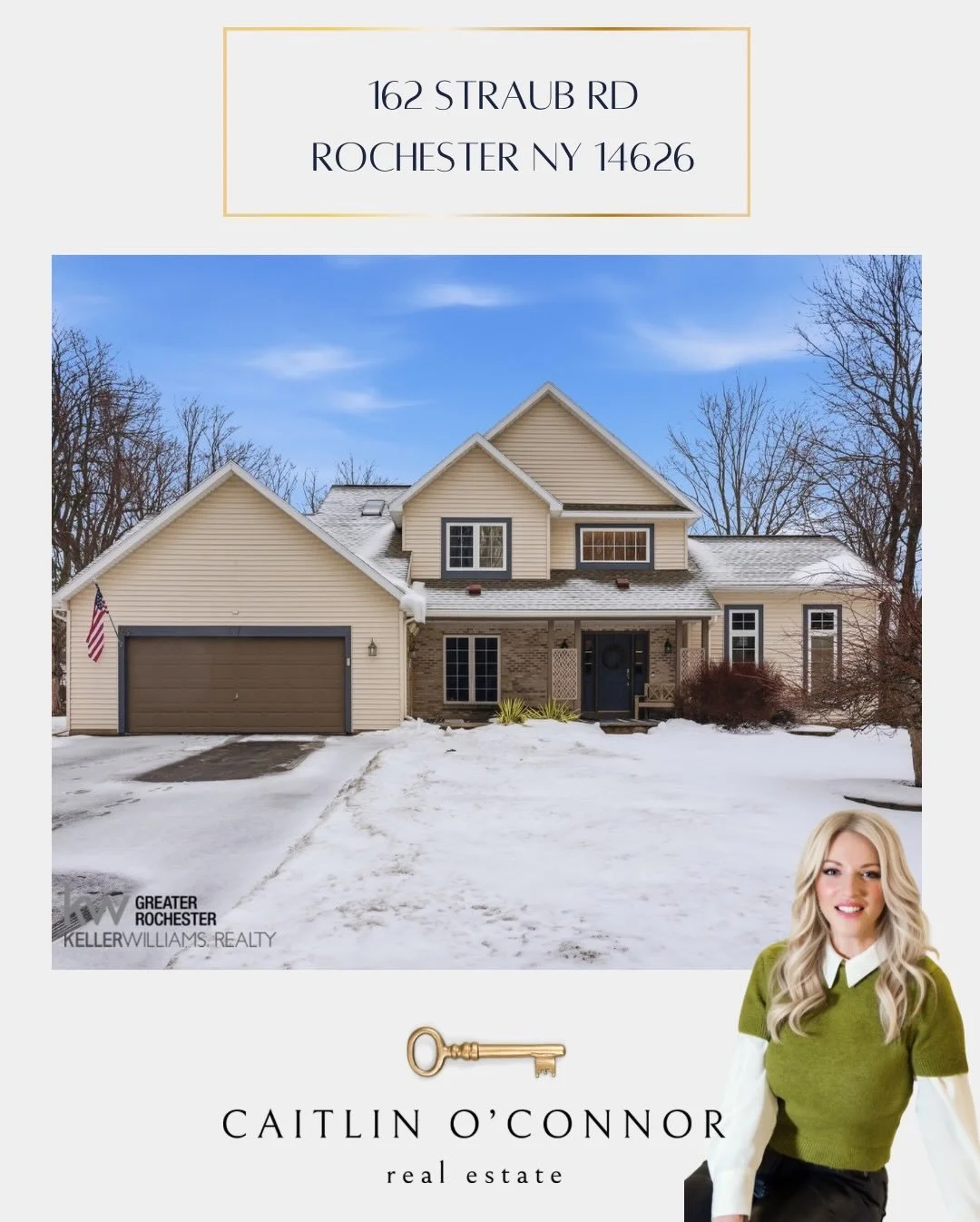 ✨ STOP SCROLLING ✨

162 Straub Rd in Greece is THAT house! Don&rsquo;t miss this 3 bedroom, 2.5 bath updated colonial! This home has all the works! 

✔️Two story foyer. Dramatic great room. Gas fireplace.
✔️A flex space currently pulling double duty 