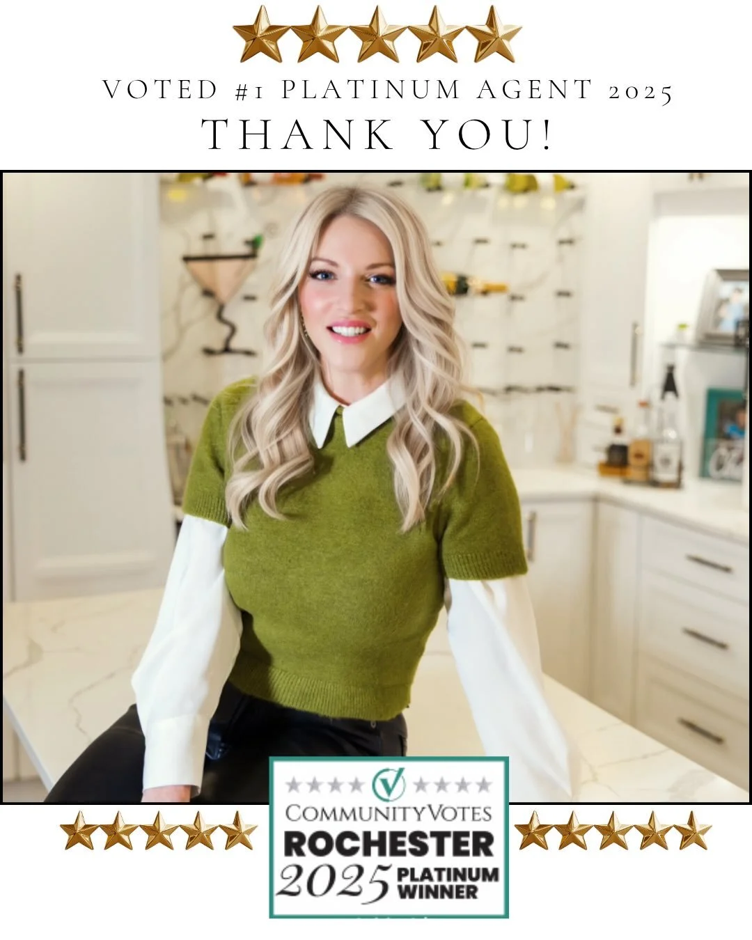 I&rsquo;m incredibly honored to have been recognized as a Top Solo Agent with Keller Williams and to be voted #1 Platinum Agent in 2025 with Community Votes for the second year in a row 🤍

But the truth is&hellip; these awards aren&rsquo;t really ab