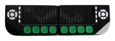 Two slide animation of images of the Cadence Pro, with the very hungry caterpillar, and a graphing calculator with a Cosine wave.