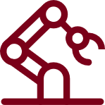 Geometric drawing of an outline square with sections divided by vertical, horizontal, and half circle lines.