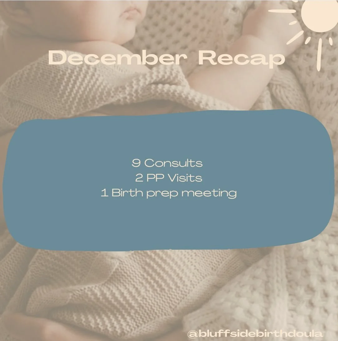 One December client gave birth in November &amp; the other is still waiting on their little guy to join them! 
So no births this month! 

It was a busy month of consults and connecting with so many families and filling up my spring and summer calenda