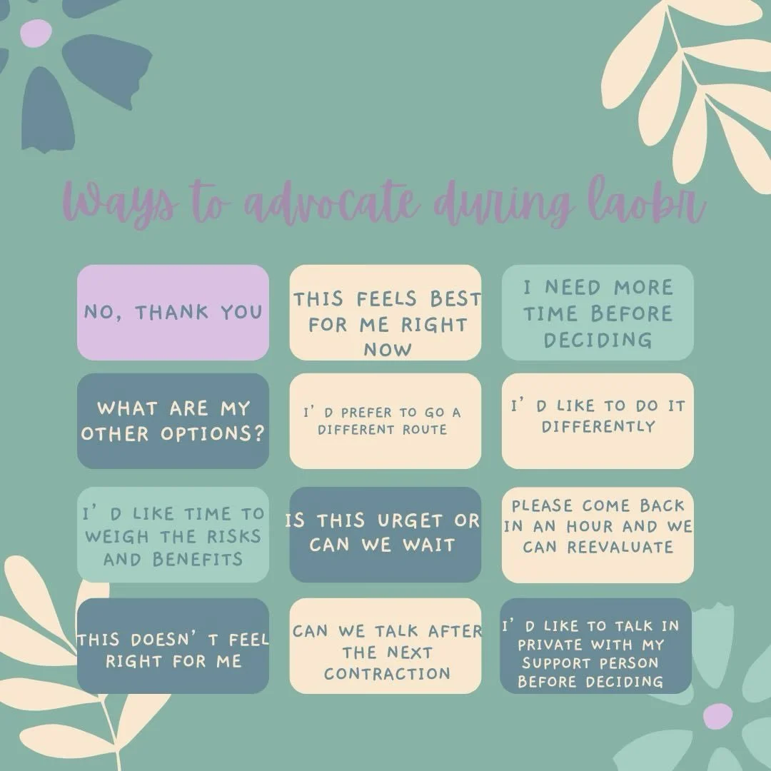 When you&rsquo;re in labor, it can feel hard to find the words &mdash; so here are some you can use. Save this. Practice them. Share them with your partner.

✨ You don&rsquo;t need to explain.
✨ You don&rsquo;t need permission.
✨ You are allowed to p