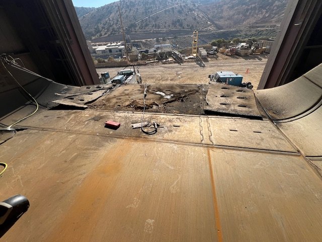 The damaged liners are removed;