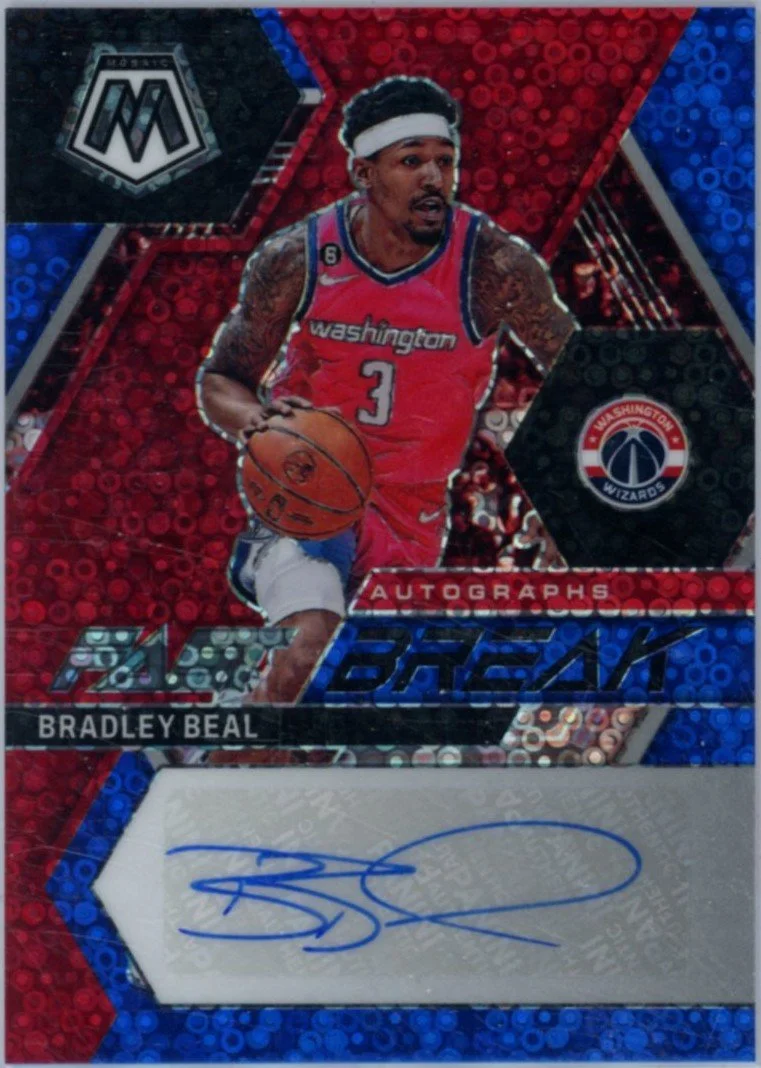 2022-23 Panini Mosaic Fast Break Auto Blue - Bradley Beal