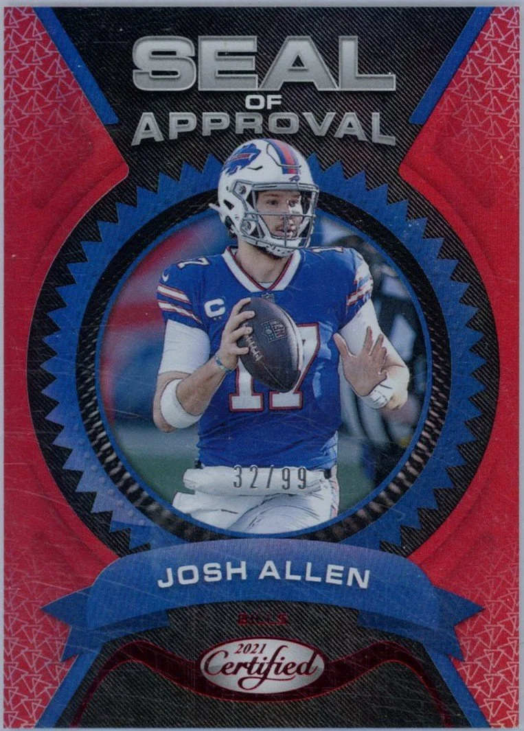2021 Panini Certified Seal of Approval Red - Josh Allen
