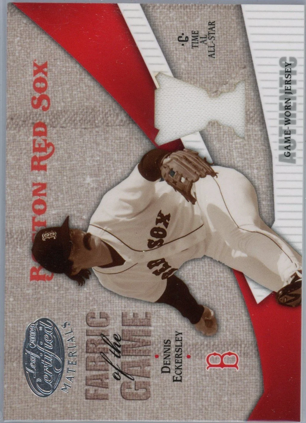 2004 Leaf Certified Materials Fabric of the Game Reward - Dennis Eckersley