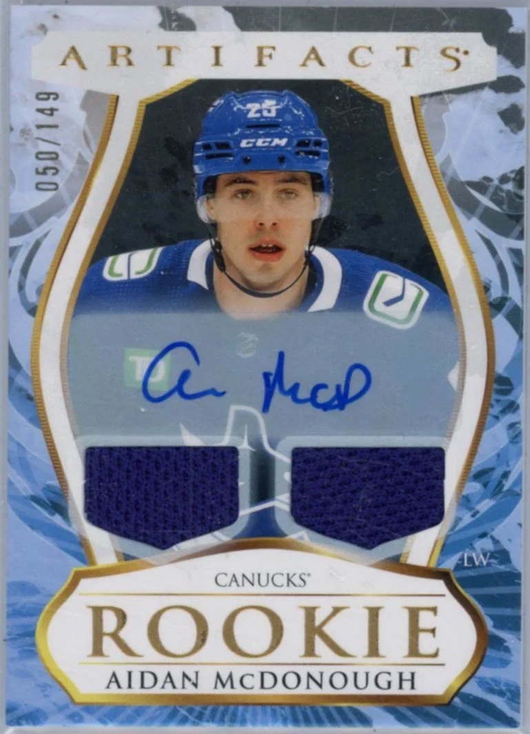 2023-24 UD Artifacts Auto Material Gold - Aidan McDonough (RC)
