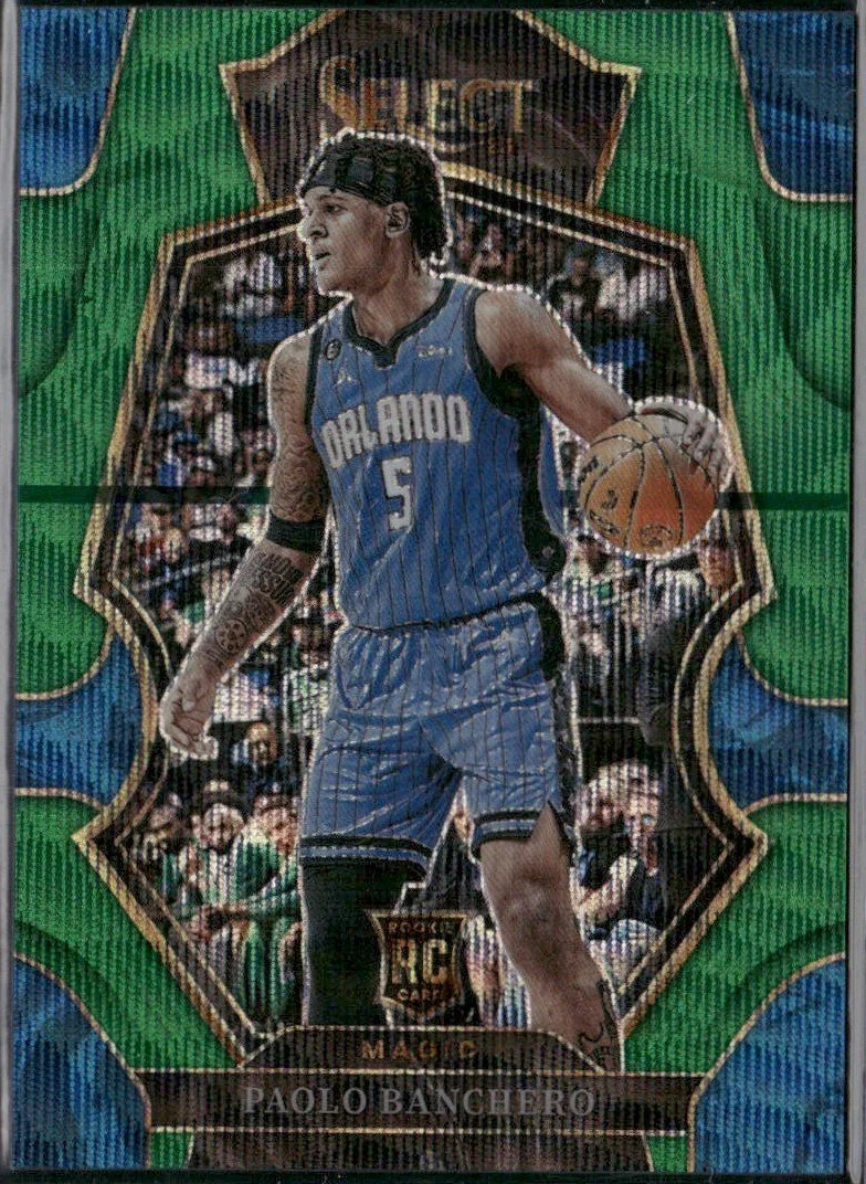 2022-23 Panini Select Premier Level Green Wave Prizm RC - Paolo Banchero