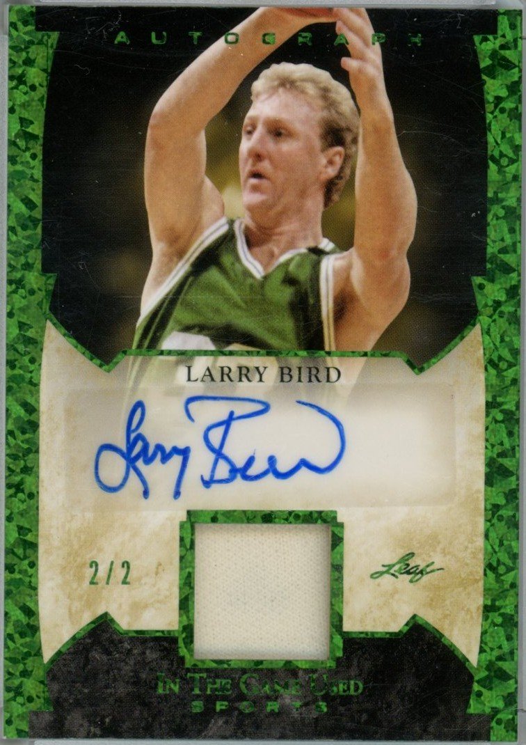 2022 Leaf In the Game Used "In The Game Used Auto" Emerald - Larry Bird