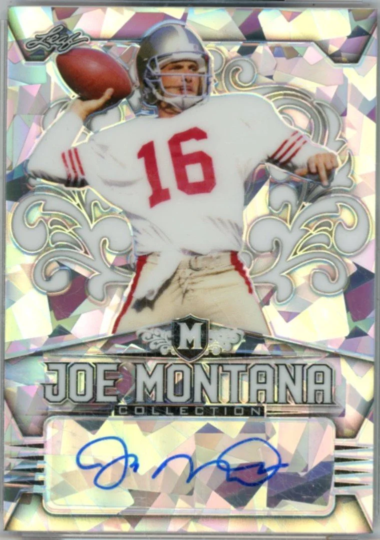 2020 Leaf Metal Joe Montana Collection Crystal Silver Autograph - Joe Montana