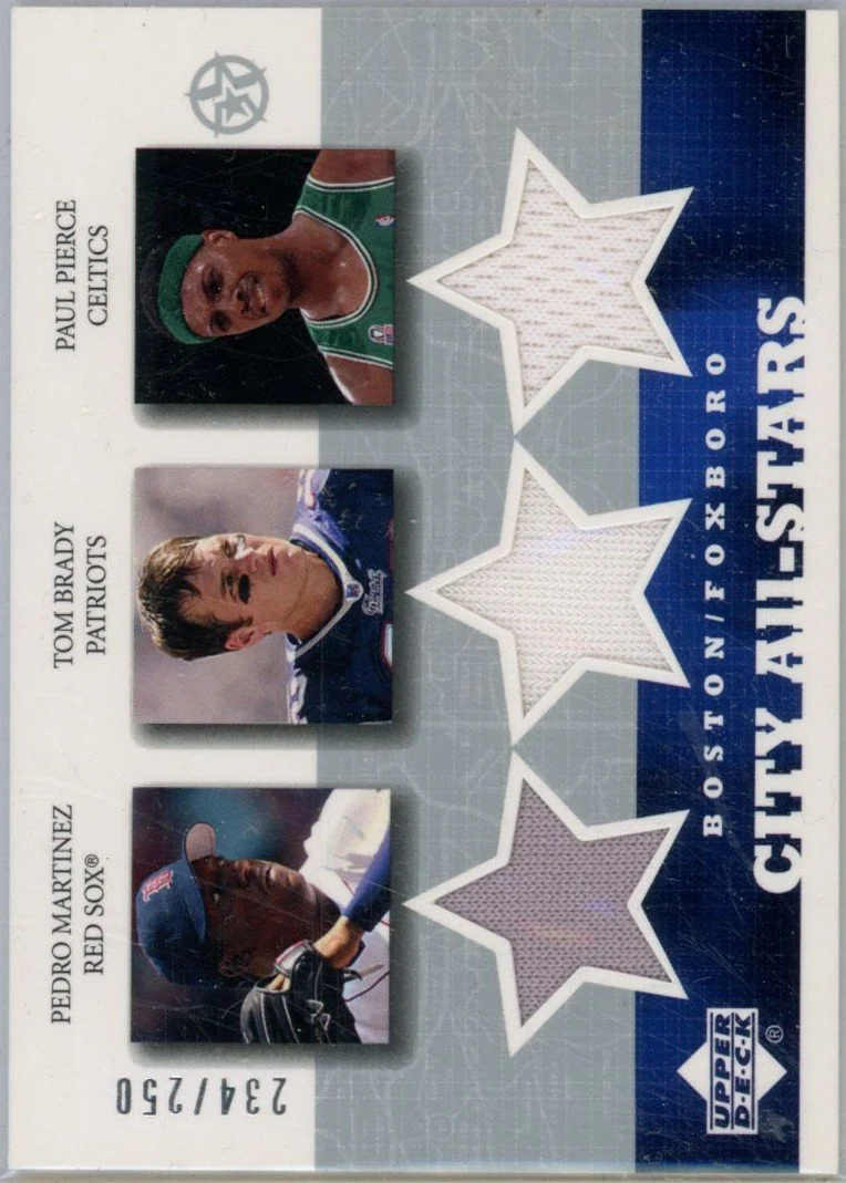 2003 UD Superstars City All-Stars  (Triple Jersey) - Brady / Pierce / Martinez