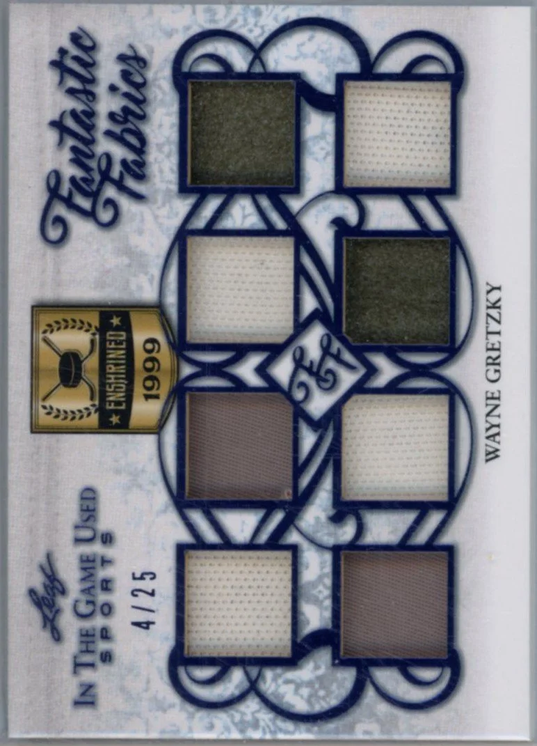 2019 Leaf In the Game Used Fantastic Fabrics Navy Blue - Wayne Gretzky
