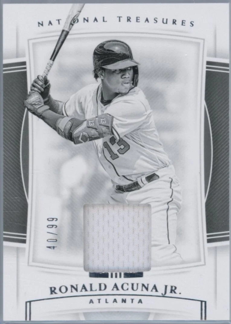 2020 Panini National Treasures Black and White (Material) - Ronald Acuna Jr