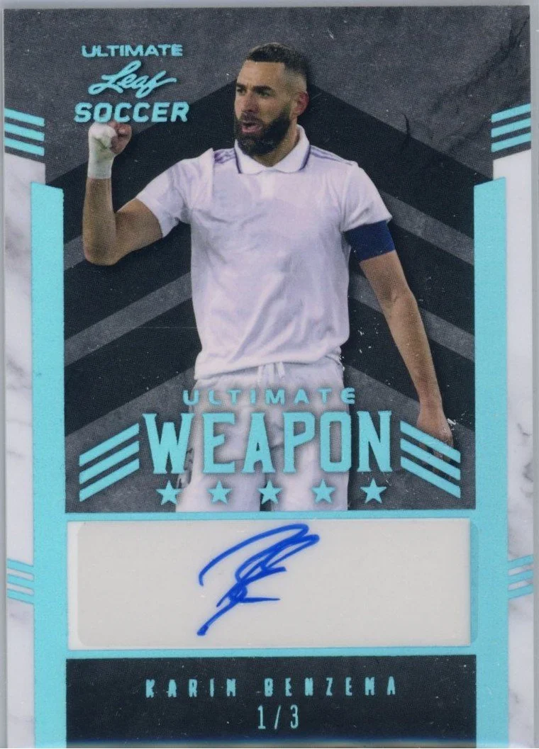 2022 Leaf Ultimate Weapon Autographs Platinum Spectrum - Karim Benzema