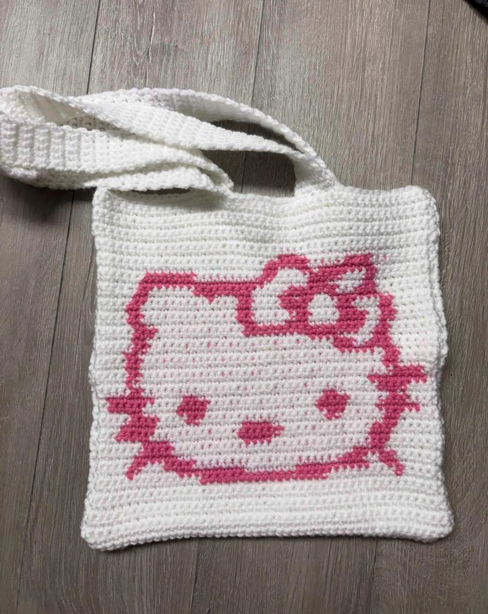 hello kitty tote/crossbody bag crochet pattern