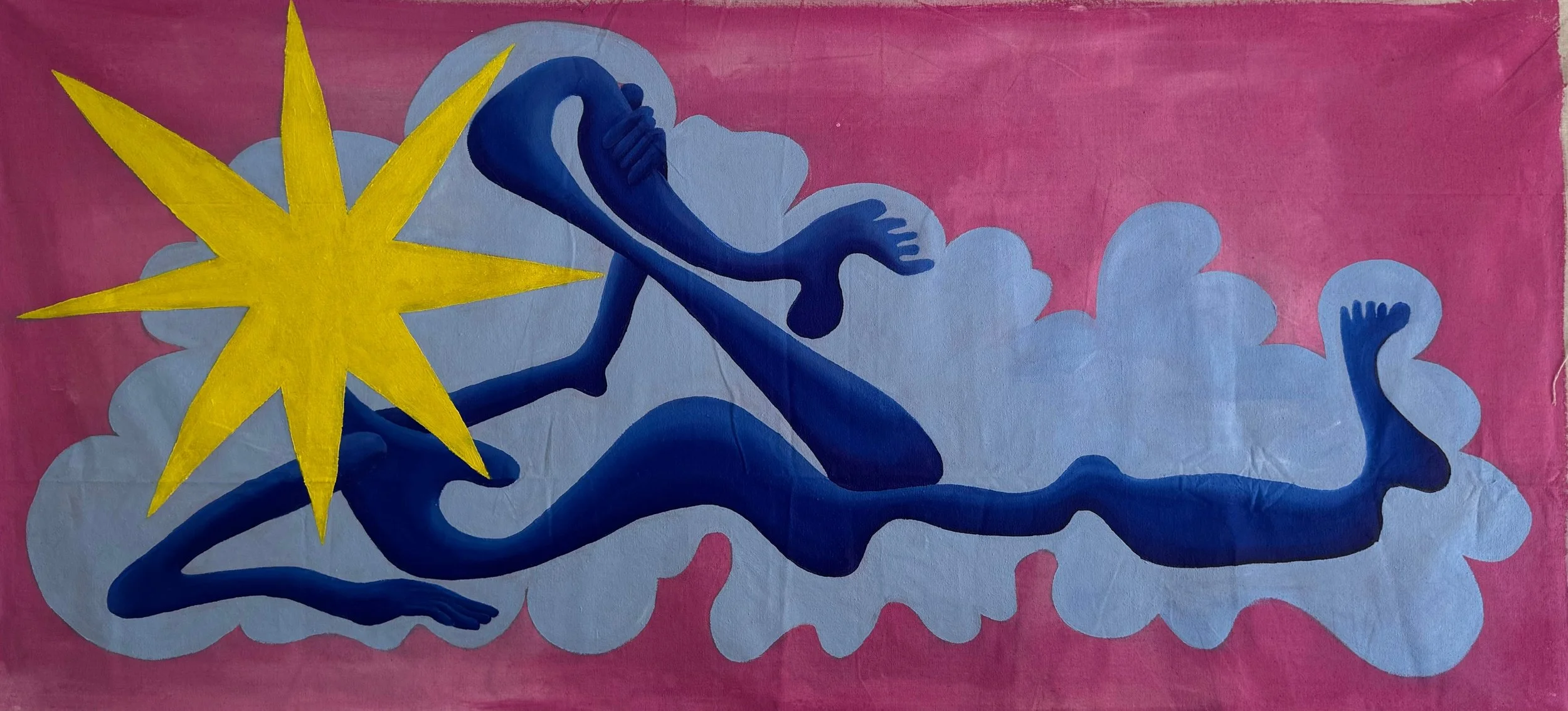 Head in the Clouds, (about) 68x33in, 2025