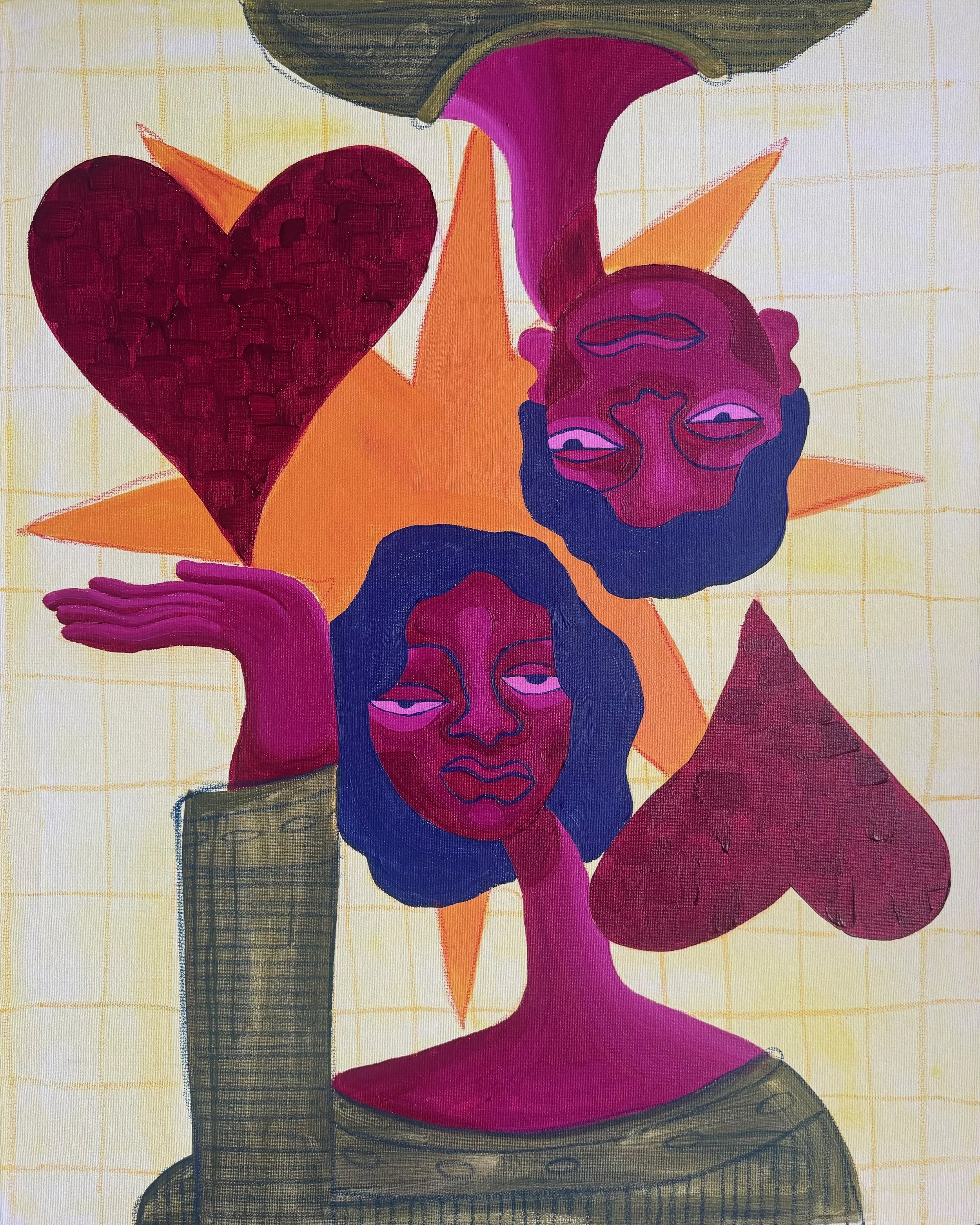 Trade of Hearts, 24x30in, 2025