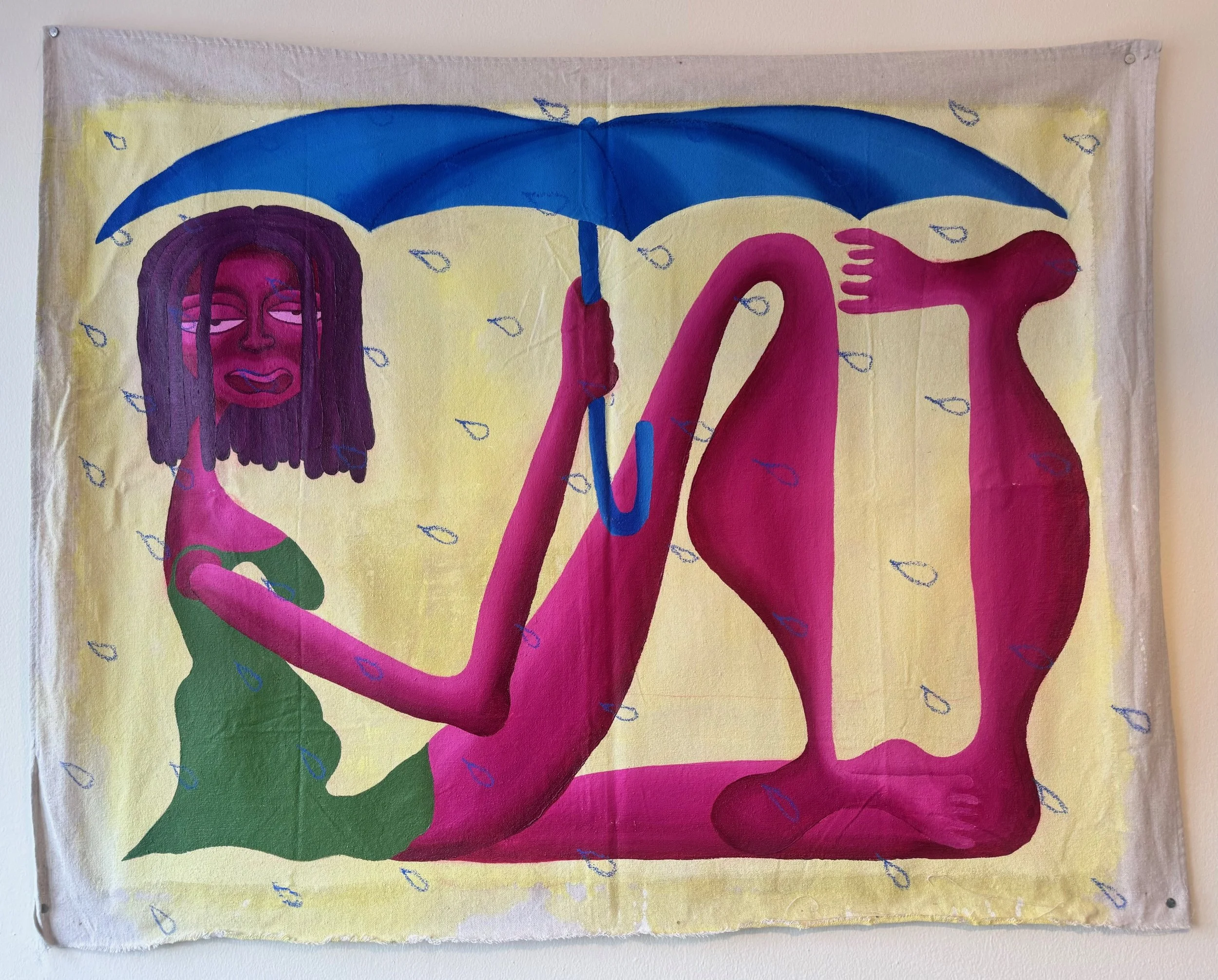 Rain Down, (about) 44x35in