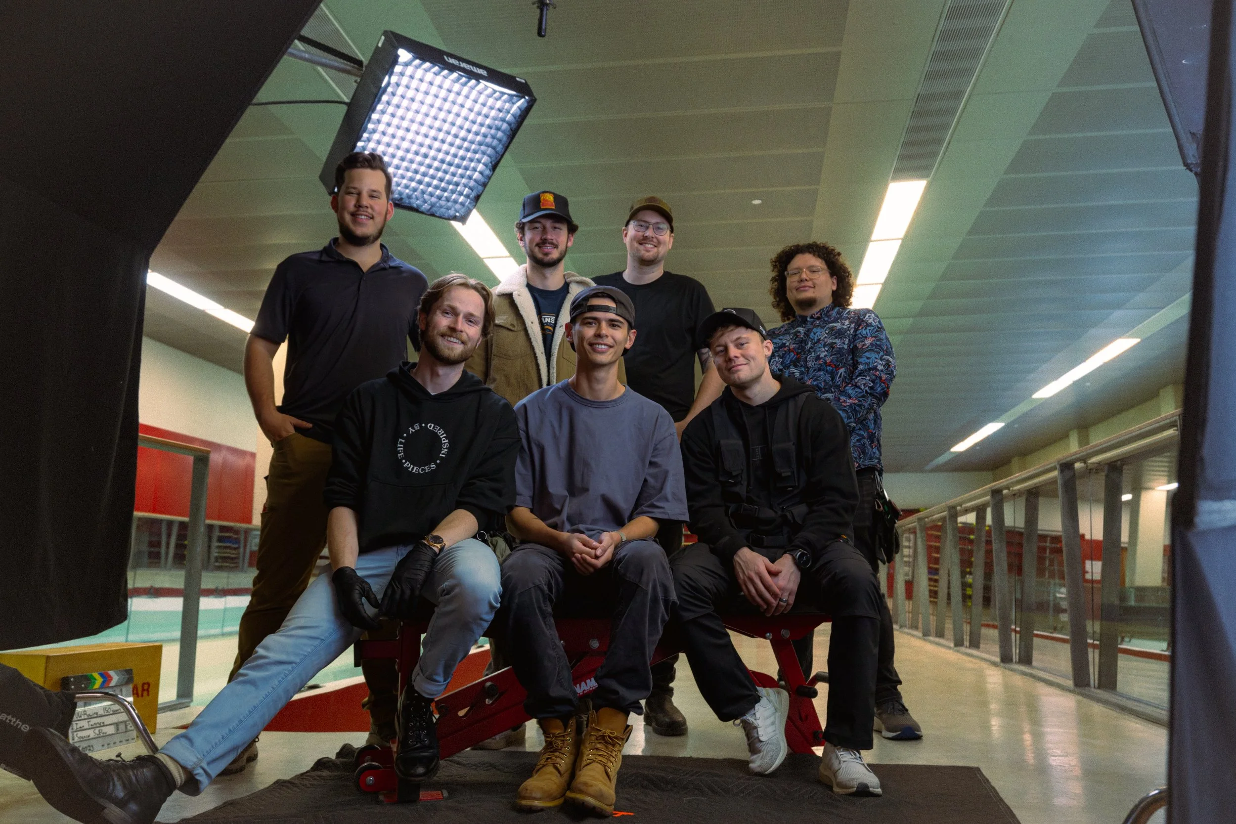 Wisconsin Gaffer with film crew