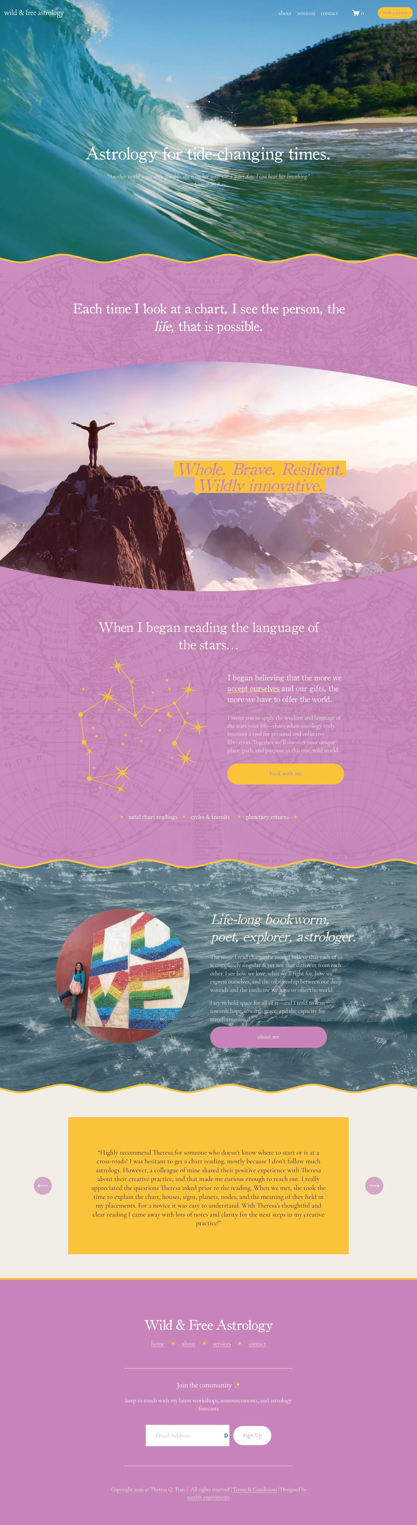 Website redesign for astrologer