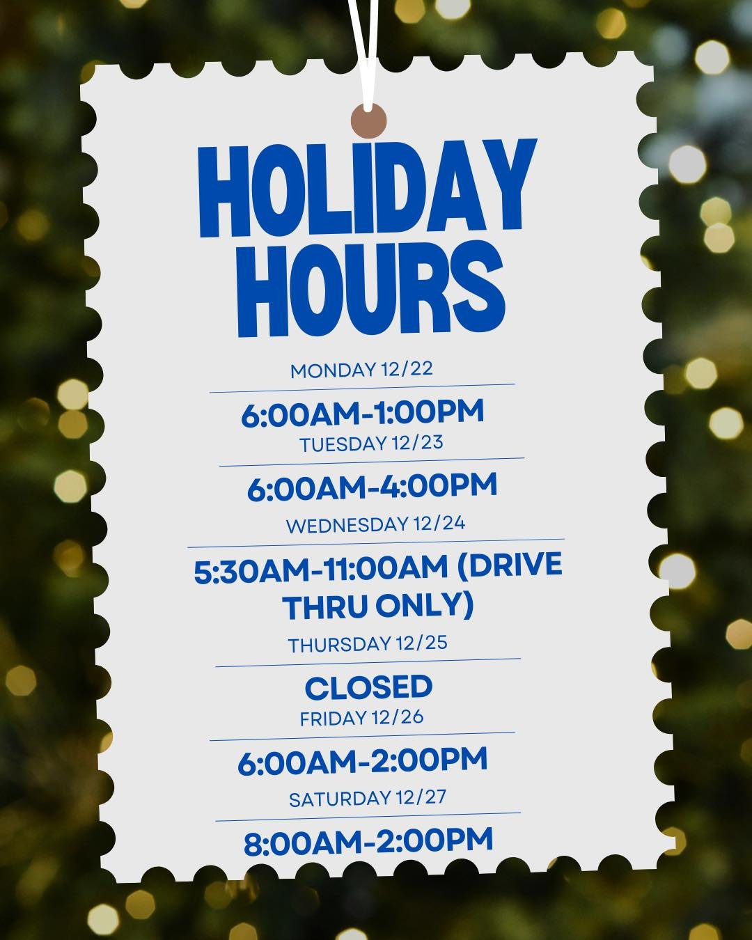 Just a heads up for next week&rsquo;s schedule!