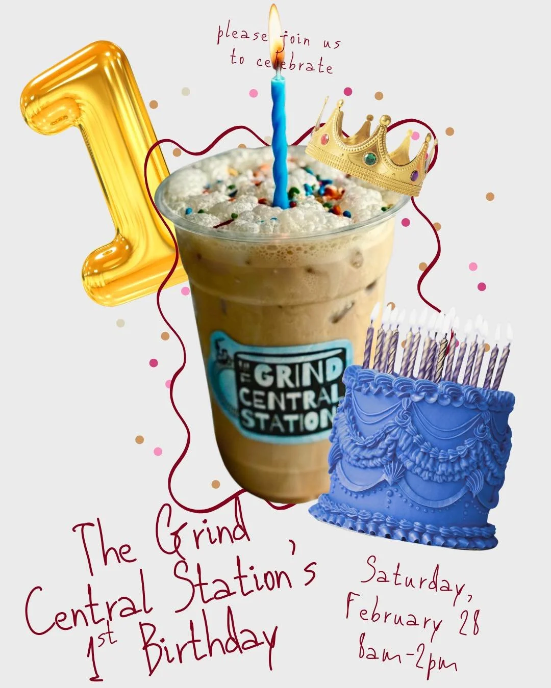 🎉 BIRTHDAY WEEK + BIG CELEBRATION DAY 🎉

In addition to our Birthday Week menu, our official Birthday Celebration is THIS Saturday, February 28 from 8:00&ndash;2:00! 🥳

✨ Saturday only:
If you come inside with your drink purchase, you&rsquo;ll rec