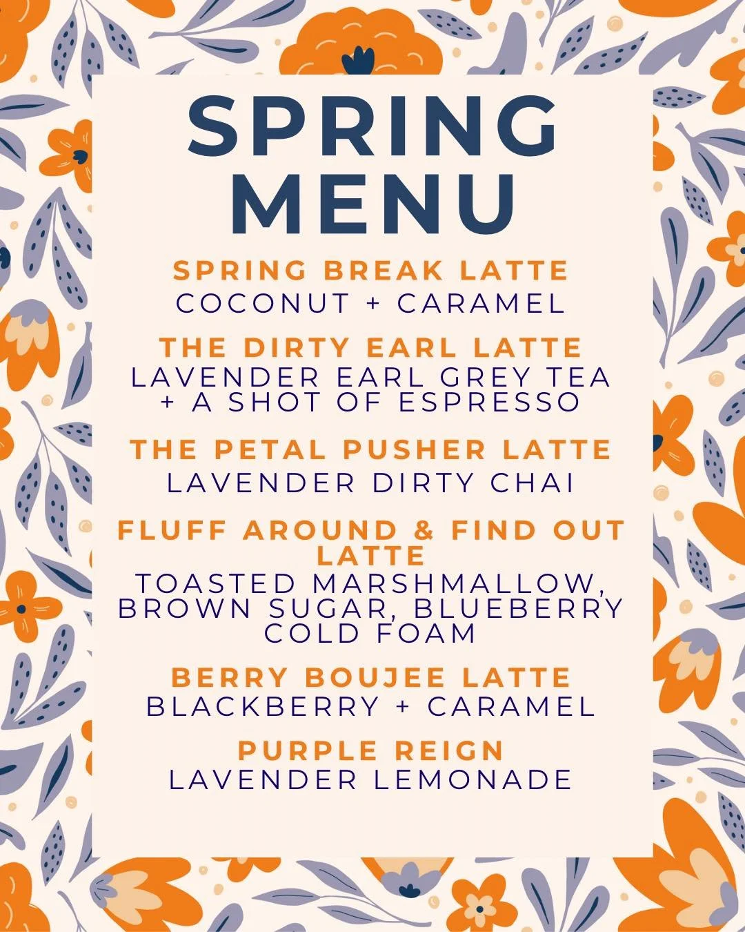 Spring is officially here, and so is our Spring Menu at The Grind Central Station!

We&rsquo;ve added a few fresh favorites to help you welcome the warmer weather. Think bright flavors, sweet sips, and the perfect pick-me-up for busy mornings.

Wheth