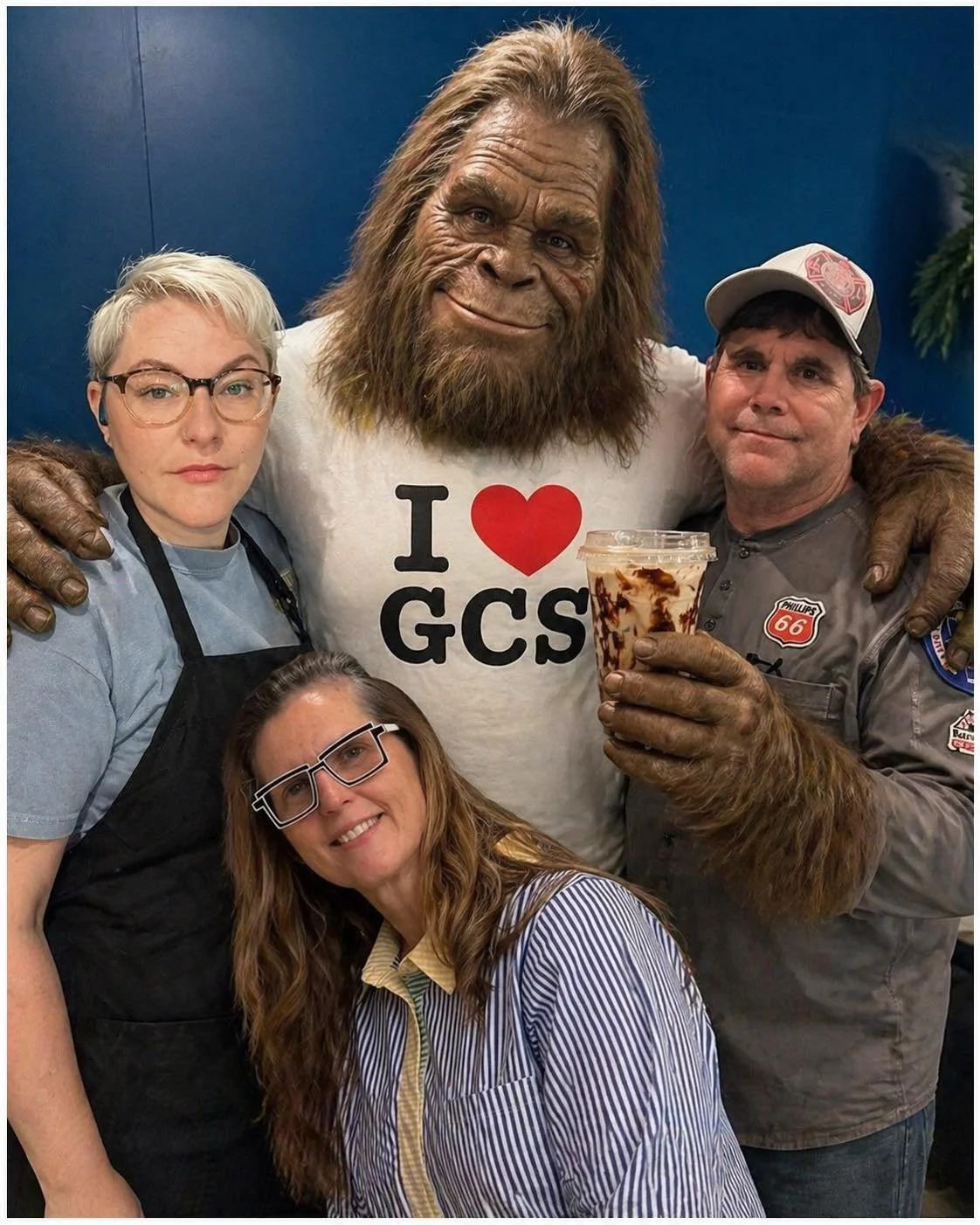 We heard Bigfoot was in town, so obviously we invited him over and hooked him up with some merch and a drink to match.

And learn from our mistake&hellip;don&rsquo;t offer him an Americano. He&rsquo;s a signal switch man.