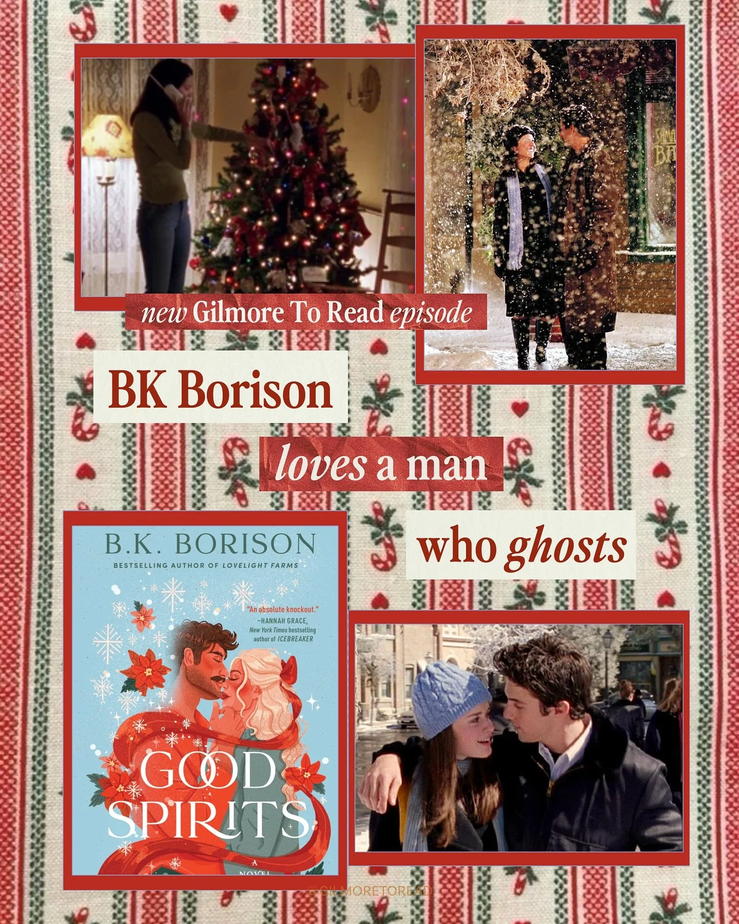 BK Borison on Gilmore To Read ❄️&hearts;️

Today&rsquo;s episode of the pod features the queen of Christmas  we all love to love @authorbkborison. We play a bit of a game inspired by GG &amp; the BKB universe, talk about loving a ghost of a man, and 