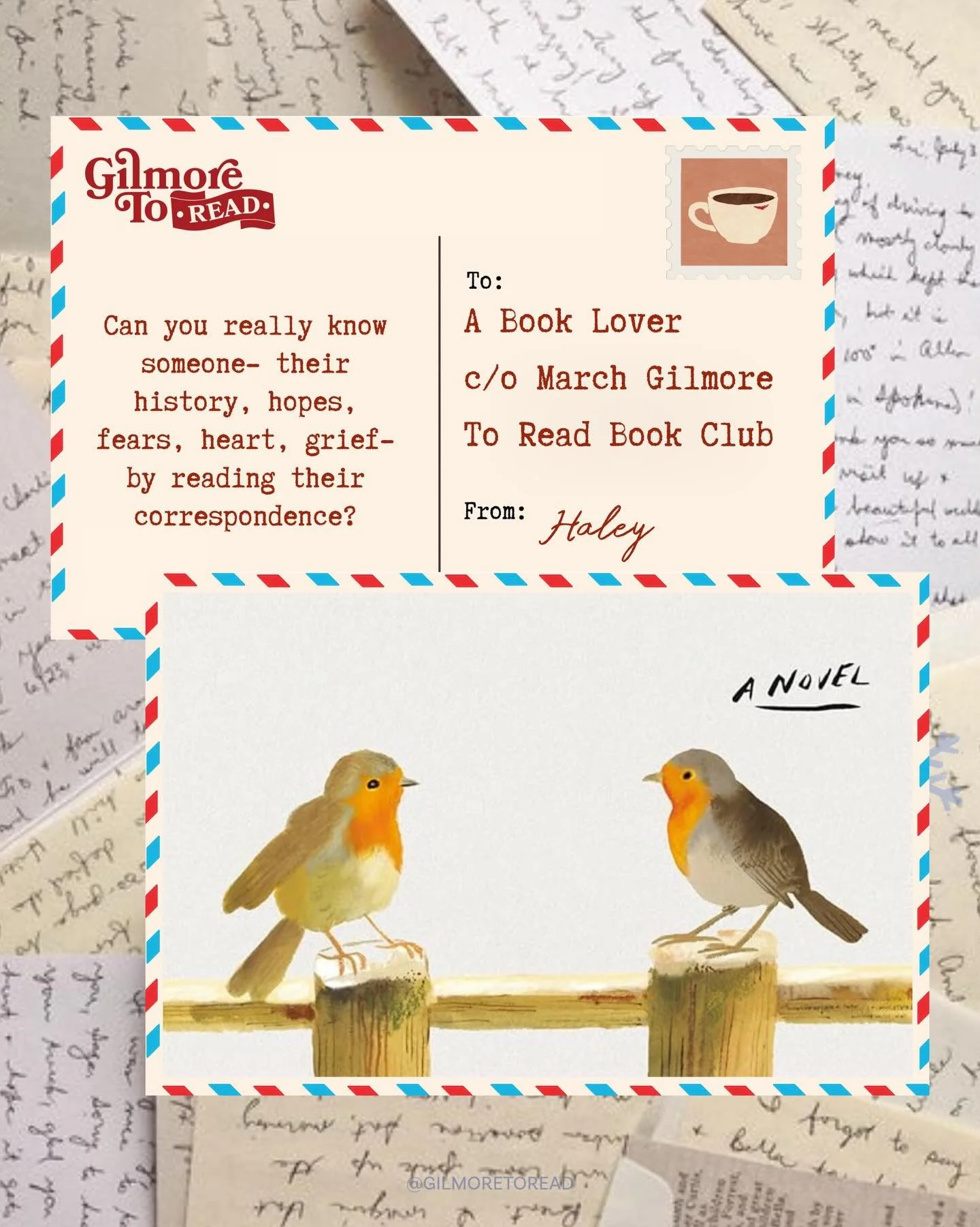 Gilmore To Read in March ☕️💌

This March, we&rsquo;ve been reading The Correspondent by Virginia Evans over on our patreon for a Where You Read, I Will Follow month. This book has so many similar themes to Gilmore girls, but takes them in an entirel